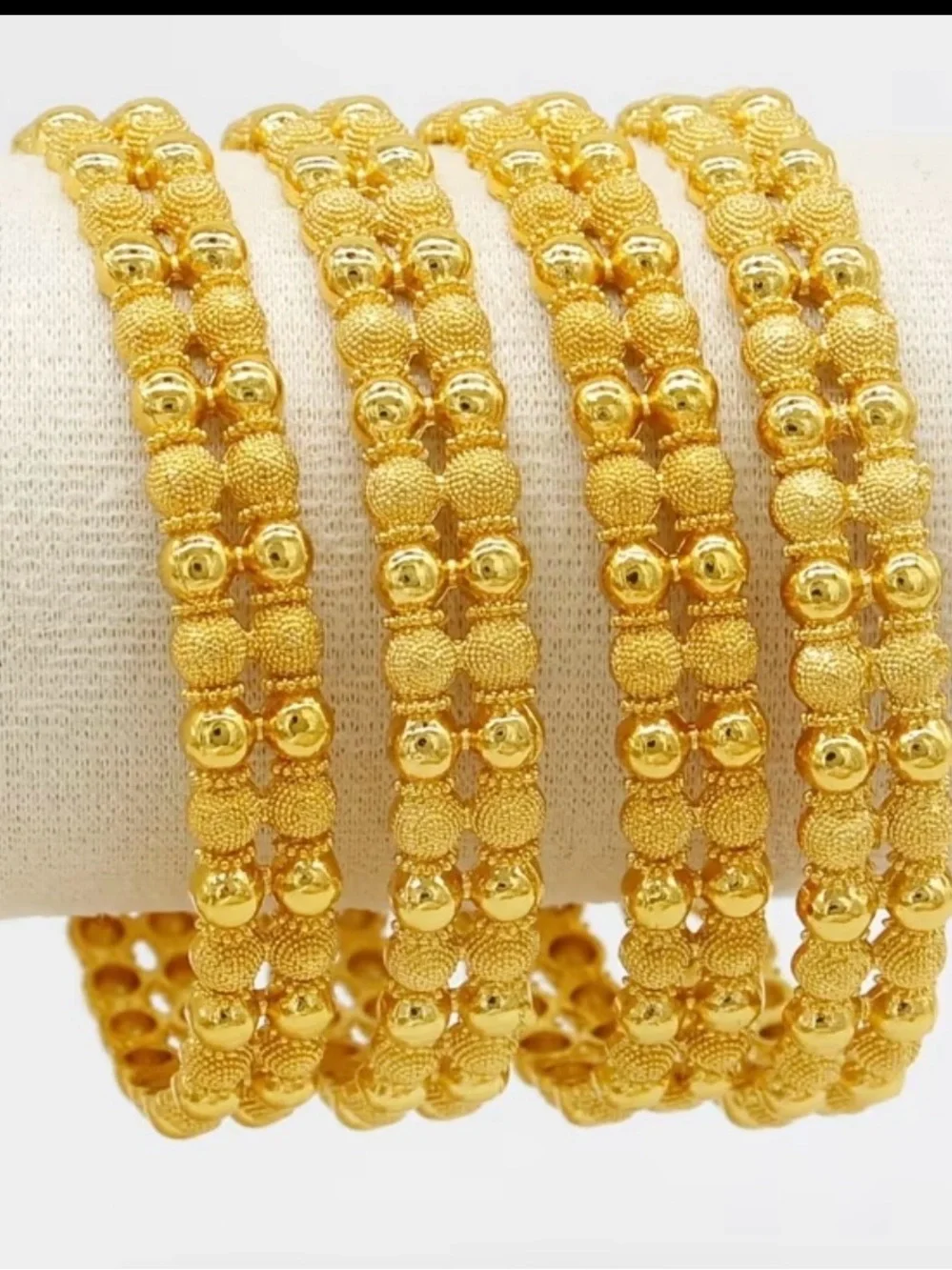 4 pc Indian golden bangles set size 2.8